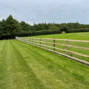 TIMBER POST AND RAIL FENCING: Click Here To View Larger Image